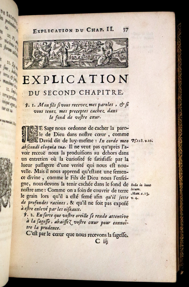 1681 Rare Latin French Book Bible - The Book of Proverbs - Les Proverbes de Salomon.