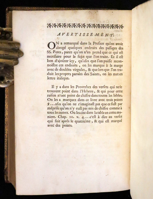 1681 Rare Latin French Book Bible - The Book of Proverbs - Les Proverbes de Salomon.