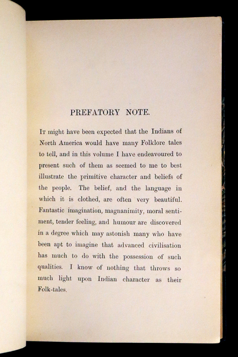 1891 Rare First Edition - Folk-Lore and Legends: North American Indian.