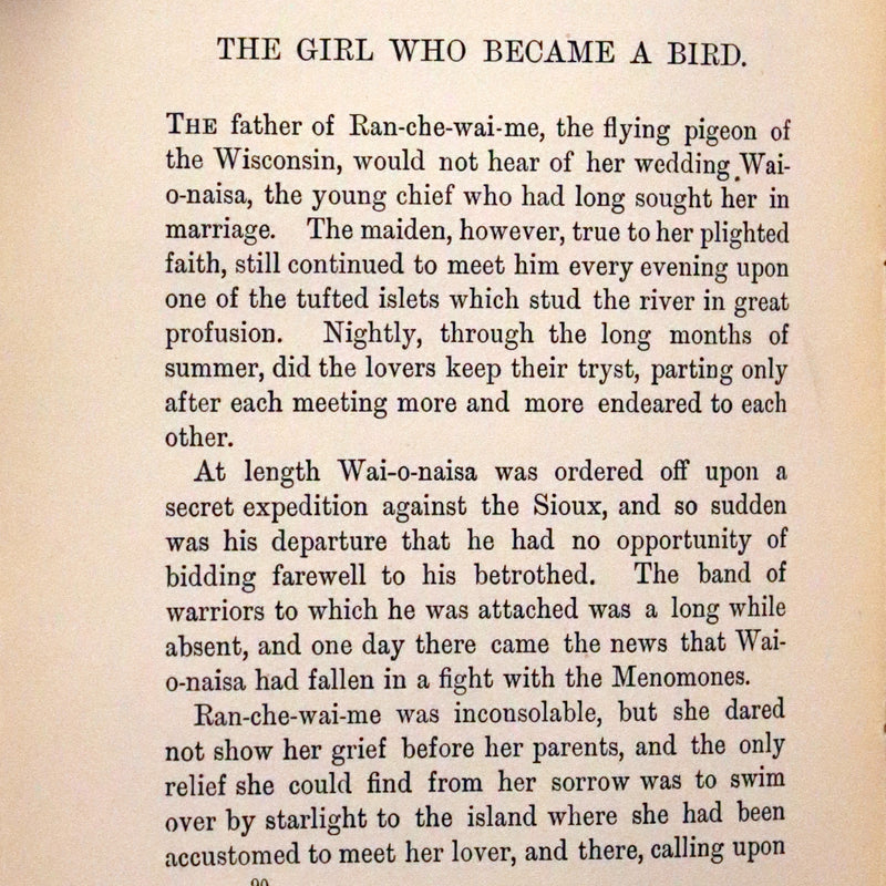 1891 Rare First Edition - Folk-Lore and Legends: North American Indian.