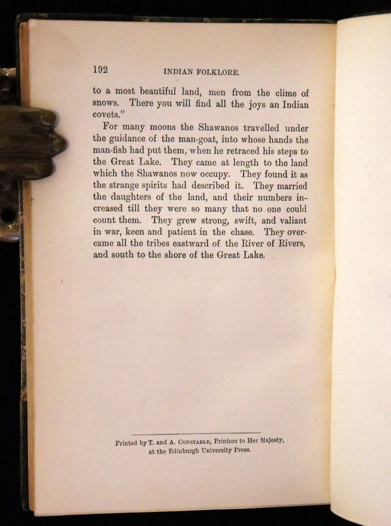 1891 Rare First Edition - Folk-Lore and Legends: North American Indian.