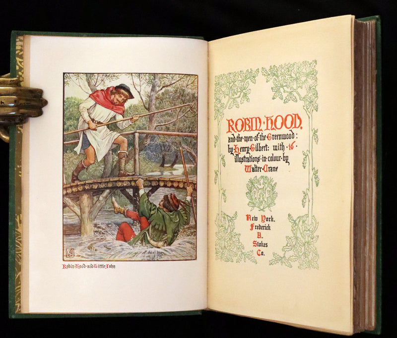 1912 Rare First Edition - Robin Hood and the Men of the Greenwood by H. Gilbert, Illustrated by Walter Crane.