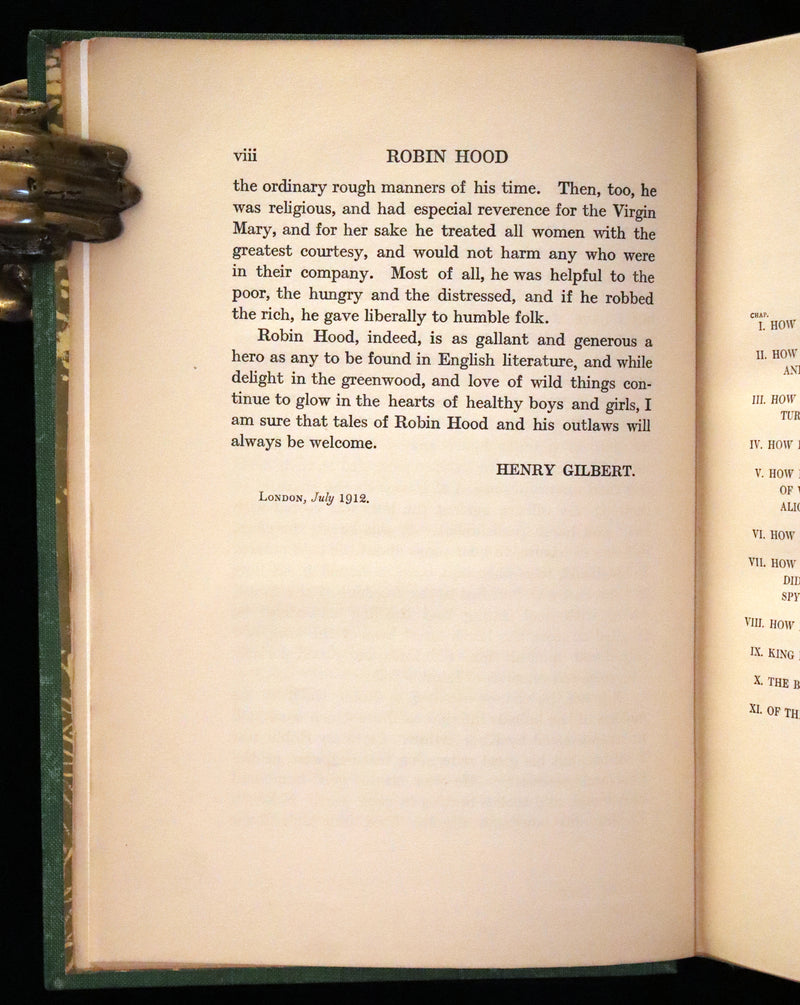 1912 Rare First Edition - Robin Hood and the Men of the Greenwood by H. Gilbert, Illustrated by Walter Crane.