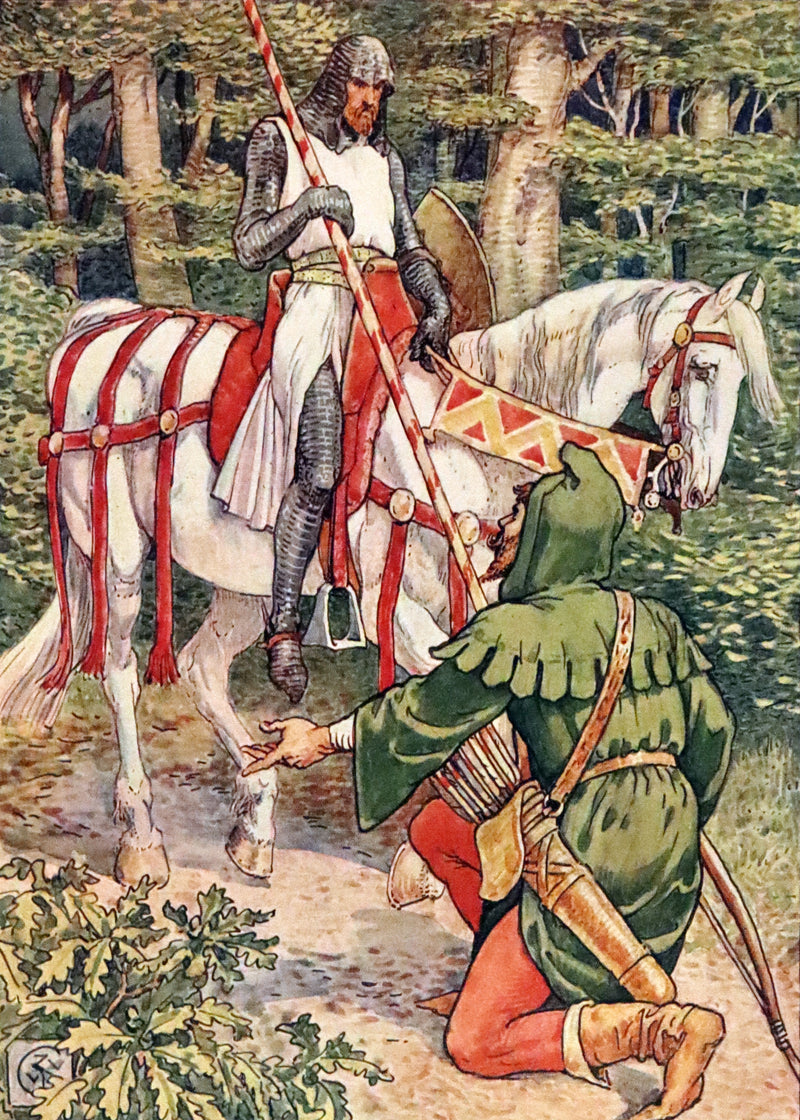 1912 Rare First Edition - Robin Hood and the Men of the Greenwood by H. Gilbert, Illustrated by Walter Crane.