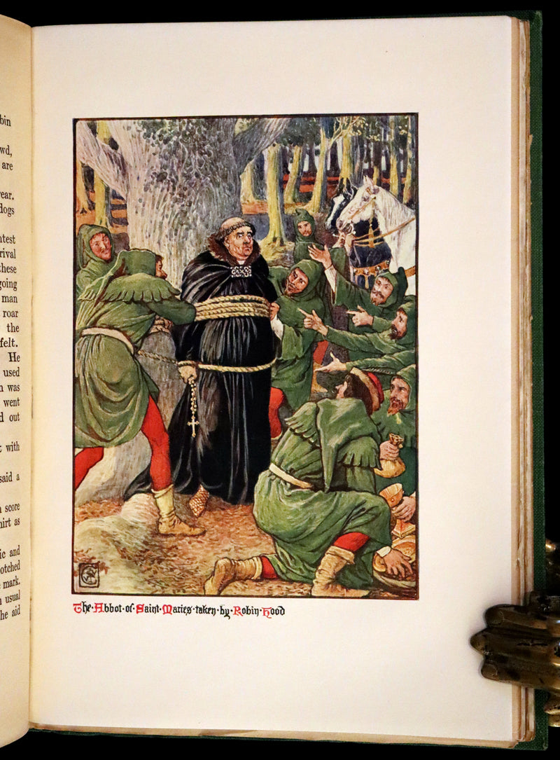 1912 Rare First Edition - Robin Hood and the Men of the Greenwood by H. Gilbert, Illustrated by Walter Crane.