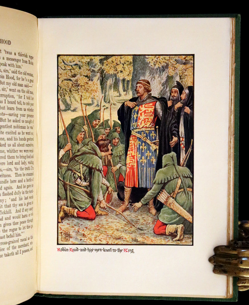 1912 Rare First Edition - Robin Hood and the Men of the Greenwood by H. Gilbert, Illustrated by Walter Crane.