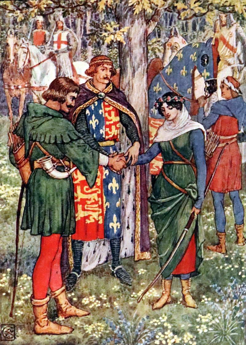 1912 Rare First Edition - Robin Hood and the Men of the Greenwood by H. Gilbert, Illustrated by Walter Crane.