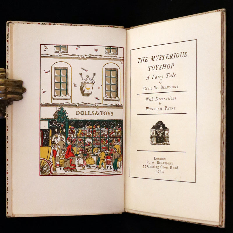 1924 Rare First Edition - The Mysterious Toyshop. A Fairy Tale by Cyril W. Beaumont, illustrated by Wyndham.