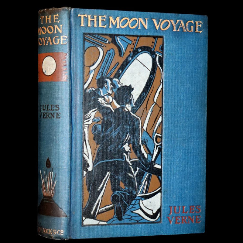 1910 Rare Book - JULES VERNE - The Moon Voyage: Containing "From the Earth to the Moon" and "Round the Moon".