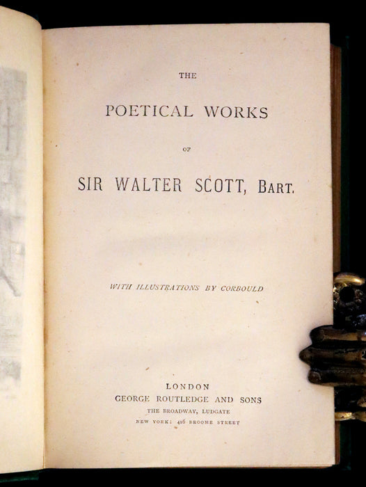 1870 Rare Book ~ The Poetical Works of Sir Walter Scott Illustrated by Edward Henry Corbould.