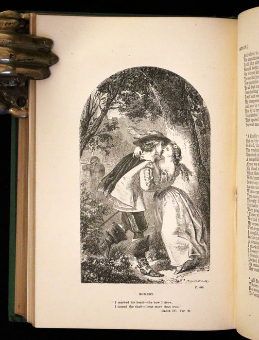 1870 Rare Book ~ The Poetical Works of Sir Walter Scott Illustrated by Edward Henry Corbould.