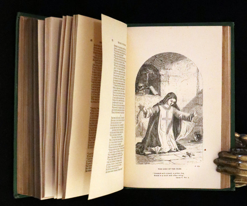 1870 Rare Book ~ The Poetical Works of Sir Walter Scott Illustrated by Edward Henry Corbould.