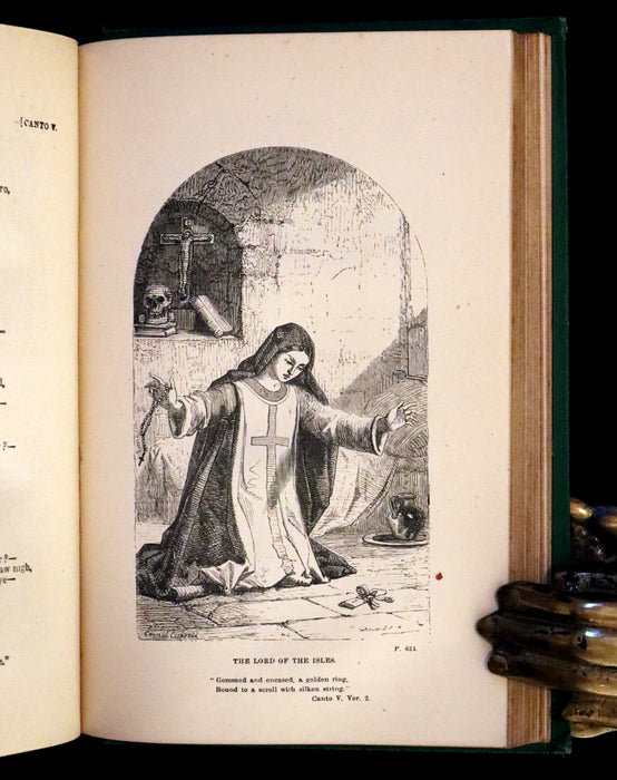 1870 Rare Book ~ The Poetical Works of Sir Walter Scott Illustrated by Edward Henry Corbould.