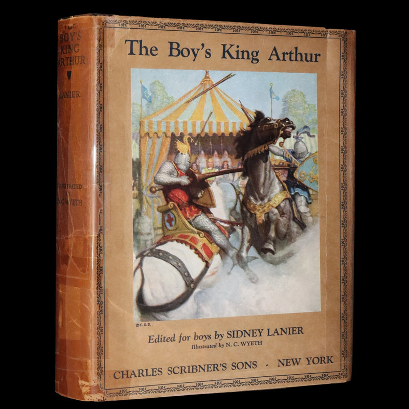 1926 Rare Book with Dust Jacket - The Boy's King Arthur and His Knights of the Round Table illustrated by N. C. Wyeth.