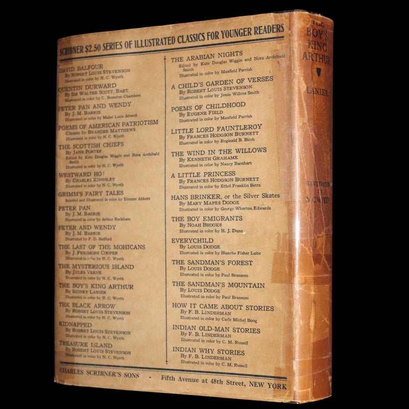 1926 Rare Book with Dust Jacket - The Boy's King Arthur and His Knights of the Round Table illustrated by N. C. Wyeth.