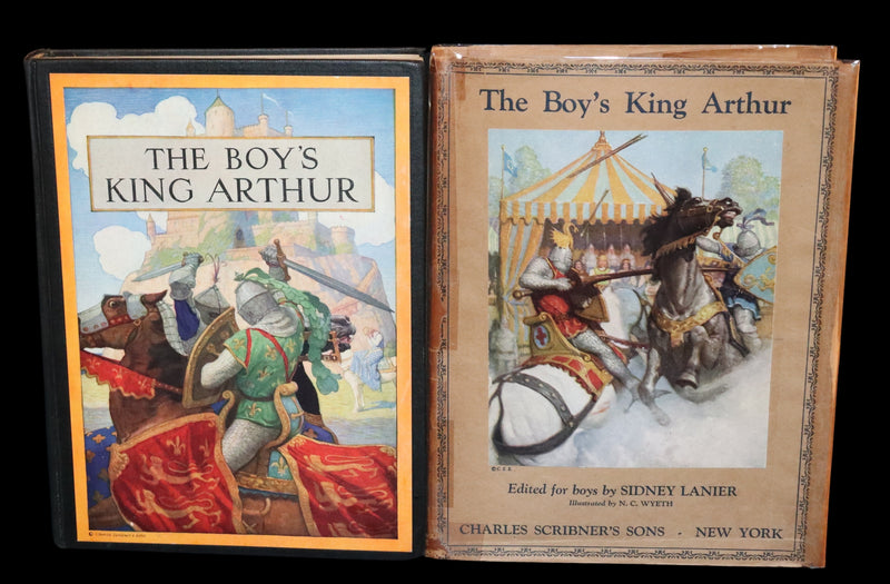 1926 Rare Book with Dust Jacket - The Boy's King Arthur and His Knights of the Round Table illustrated by N. C. Wyeth.