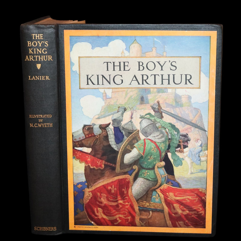 1926 Rare Book with Dust Jacket - The Boy's King Arthur and His Knights of the Round Table illustrated by N. C. Wyeth.