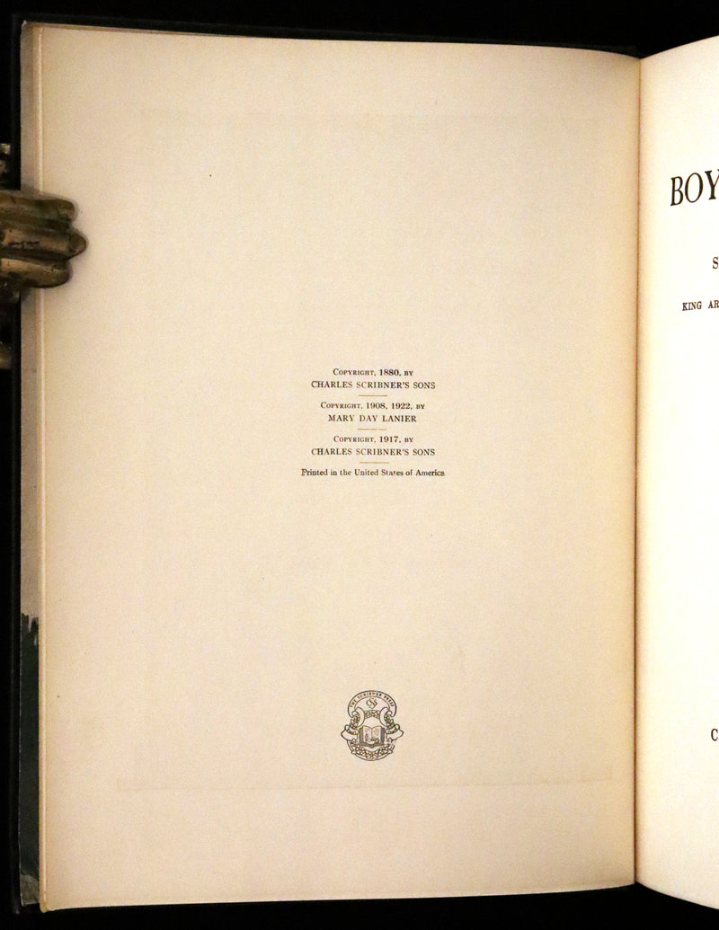 1926 Rare Book with Dust Jacket - The Boy's King Arthur and His Knights of the Round Table illustrated by N. C. Wyeth.