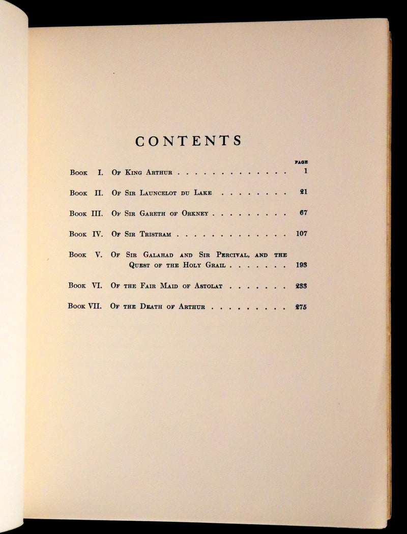1926 Rare Book with Dust Jacket - The Boy's King Arthur and His Knights of the Round Table illustrated by N. C. Wyeth.