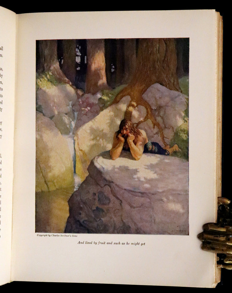 1926 Rare Book with Dust Jacket - The Boy's King Arthur and His Knights of the Round Table illustrated by N. C. Wyeth.