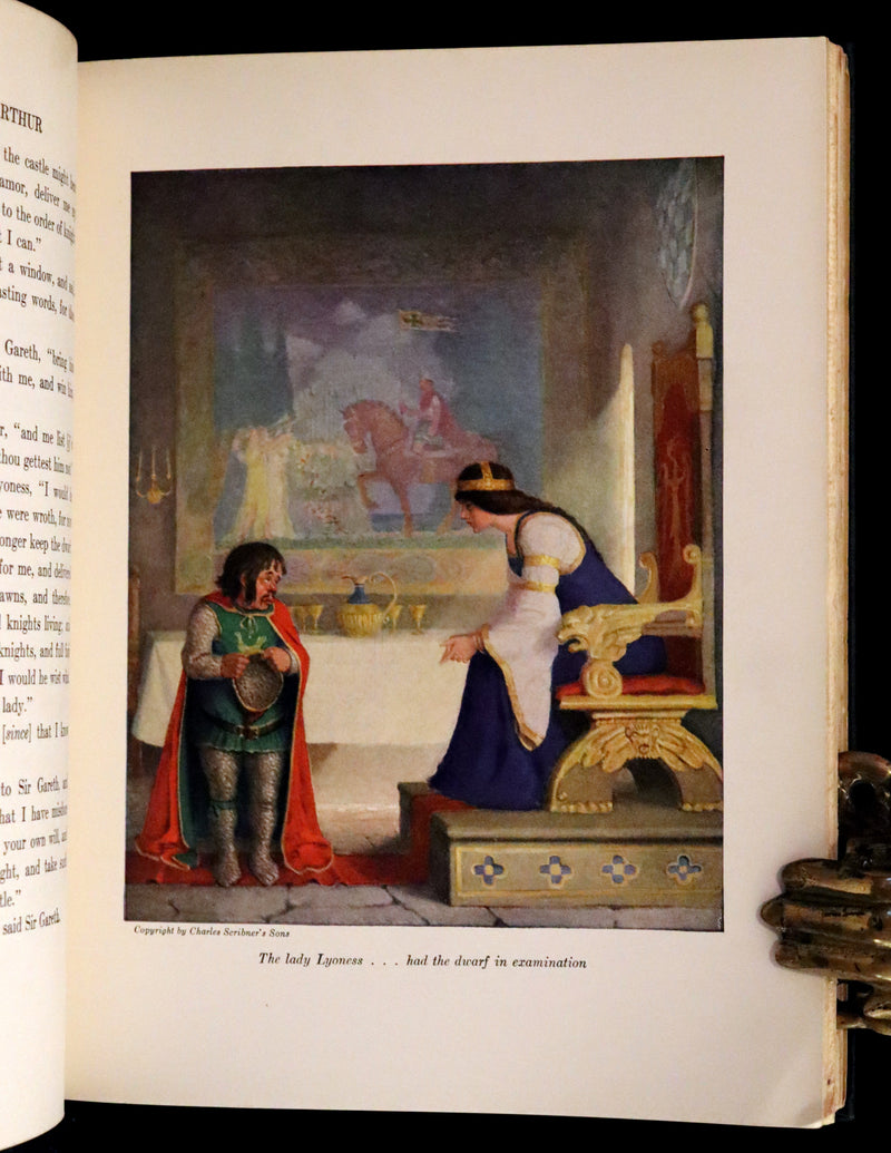 1926 Rare Book with Dust Jacket - The Boy's King Arthur and His Knights of the Round Table illustrated by N. C. Wyeth.