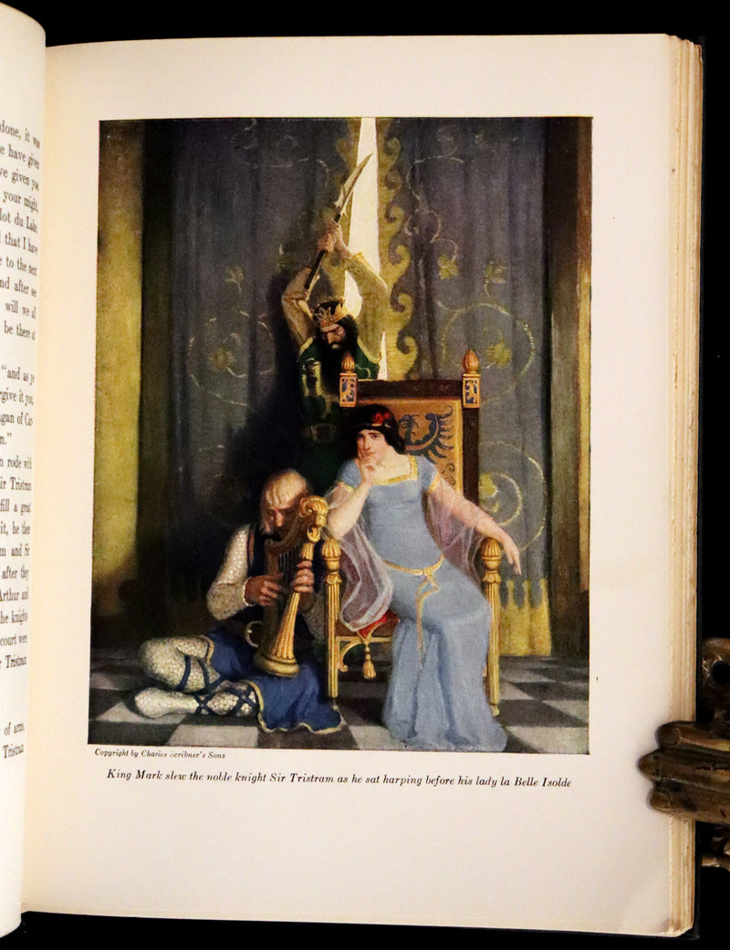 1926 Rare Book with Dust Jacket - The Boy's King Arthur and His Knights of the Round Table illustrated by N. C. Wyeth.
