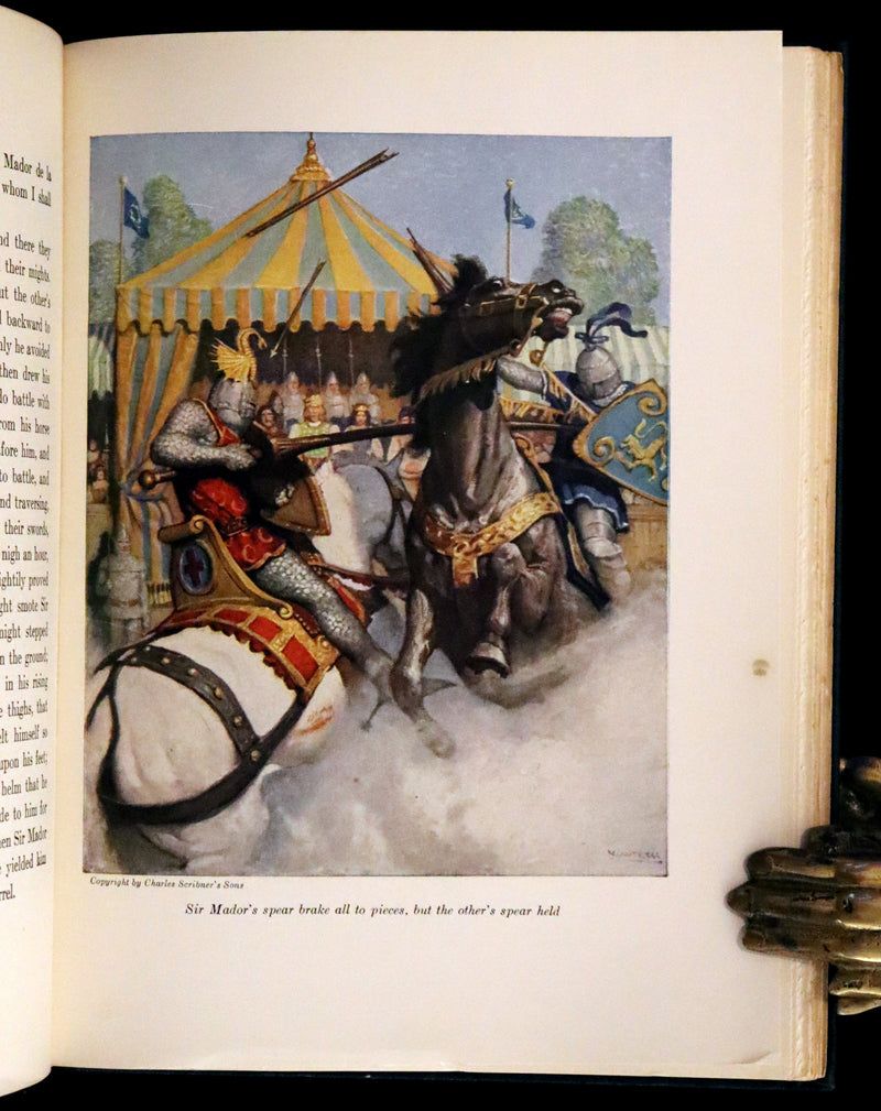 1926 Rare Book with Dust Jacket - The Boy's King Arthur and His Knights of the Round Table illustrated by N. C. Wyeth.