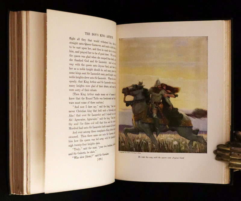 1926 Rare Book with Dust Jacket - The Boy's King Arthur and His Knights of the Round Table illustrated by N. C. Wyeth.