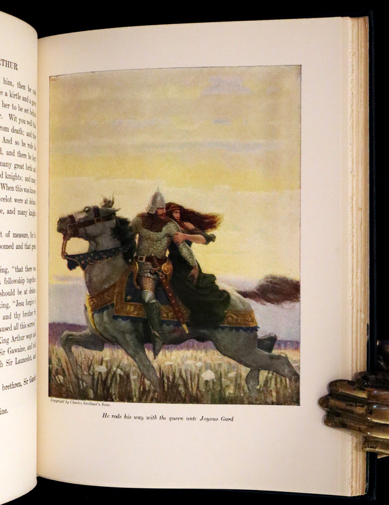 1926 Rare Book with Dust Jacket - The Boy's King Arthur and His Knights of the Round Table illustrated by N. C. Wyeth.