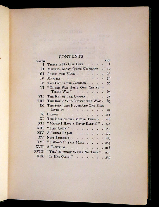 1911 Rare First Edition - The Secret Garden by Frances Hodgson Burnett illustrated by Maria Louise Kirk.