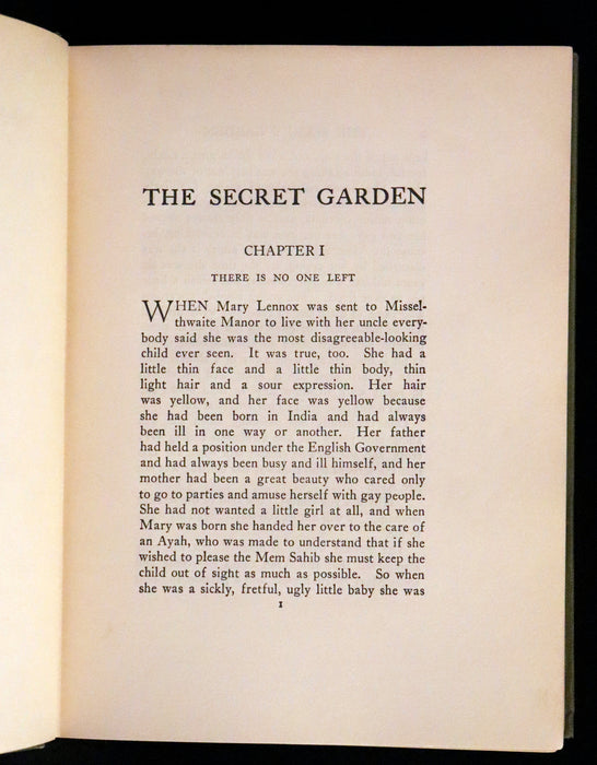 1911 Rare First Edition - The Secret Garden by Frances Hodgson Burnett illustrated by Maria Louise Kirk.