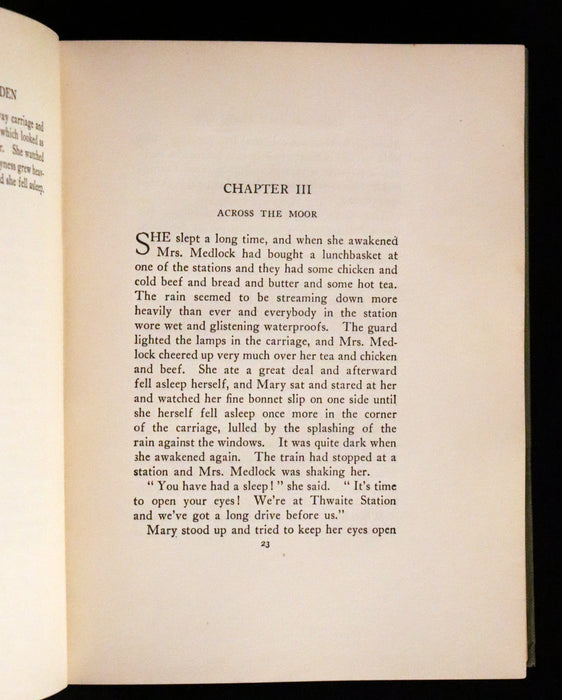 1911 Rare First Edition - The Secret Garden by Frances Hodgson Burnett illustrated by Maria Louise Kirk.