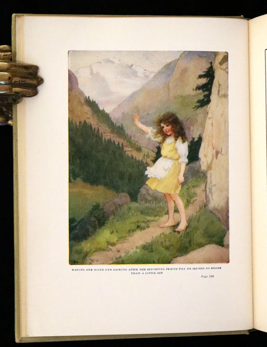 1919 Scarce First Gift Edition - Heidi by Johanna Spyri illustrated in color by Maria L. Kirk.