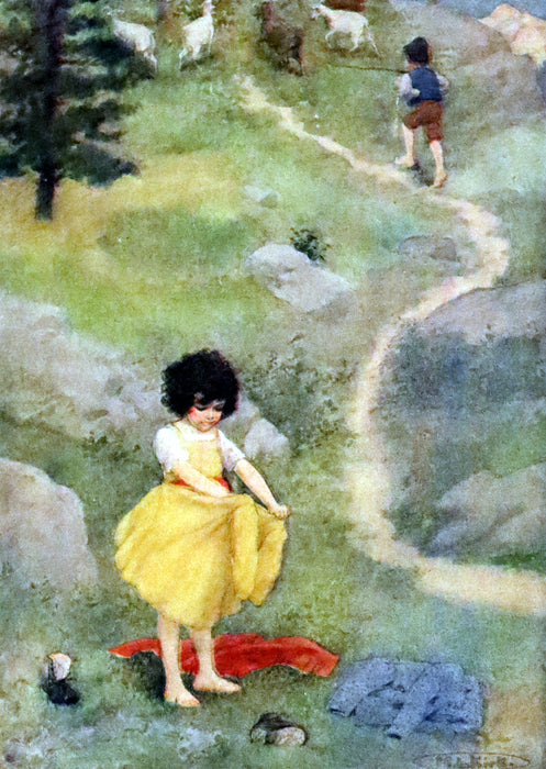 1919 Scarce First Gift Edition - Heidi by Johanna Spyri illustrated in color by Maria L. Kirk.