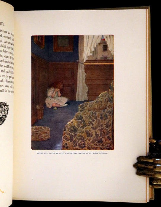 1919 Scarce First Gift Edition - Heidi by Johanna Spyri illustrated in color by Maria L. Kirk.