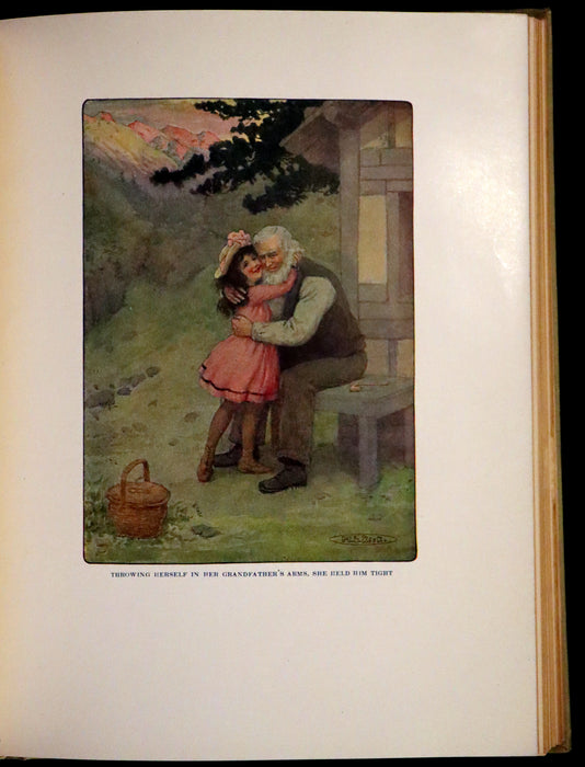 1919 Scarce First Gift Edition - Heidi by Johanna Spyri illustrated in color by Maria L. Kirk.