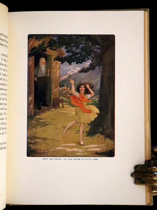 1919 Scarce First Gift Edition - Heidi by Johanna Spyri illustrated in color by Maria L. Kirk.