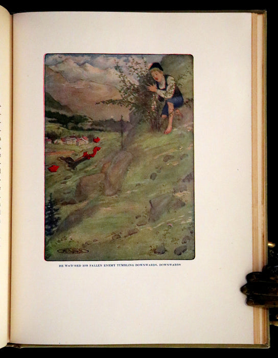 1919 Scarce First Gift Edition - Heidi by Johanna Spyri illustrated in color by Maria L. Kirk.