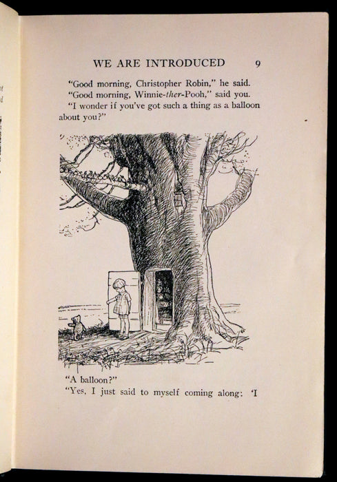 1926 Rare First Edition - Winnie-The-Pooh written by A.A. Milne and Illustrated by Ernest Shepard.