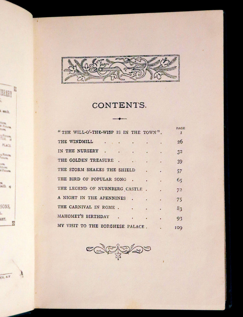 1885 Scarce Victorian Edition - The Will-o’-the-Wisp, Poultry Meg’s Family and Other Stories.