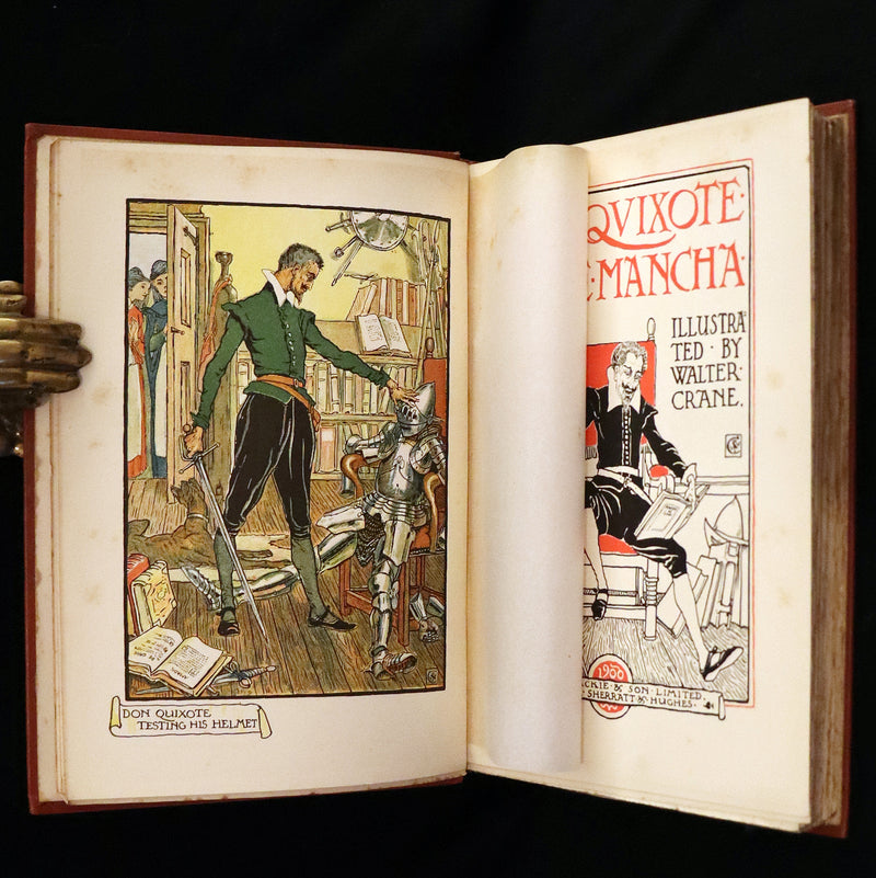 1900 Rare First Edition - Don Quixote De La Mancha by Cervantes illustrated by Walter Crane.