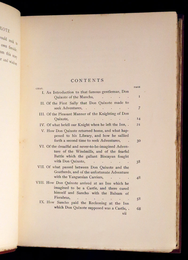 1900 Rare First Edition - Don Quixote De La Mancha by Cervantes illustrated by Walter Crane.
