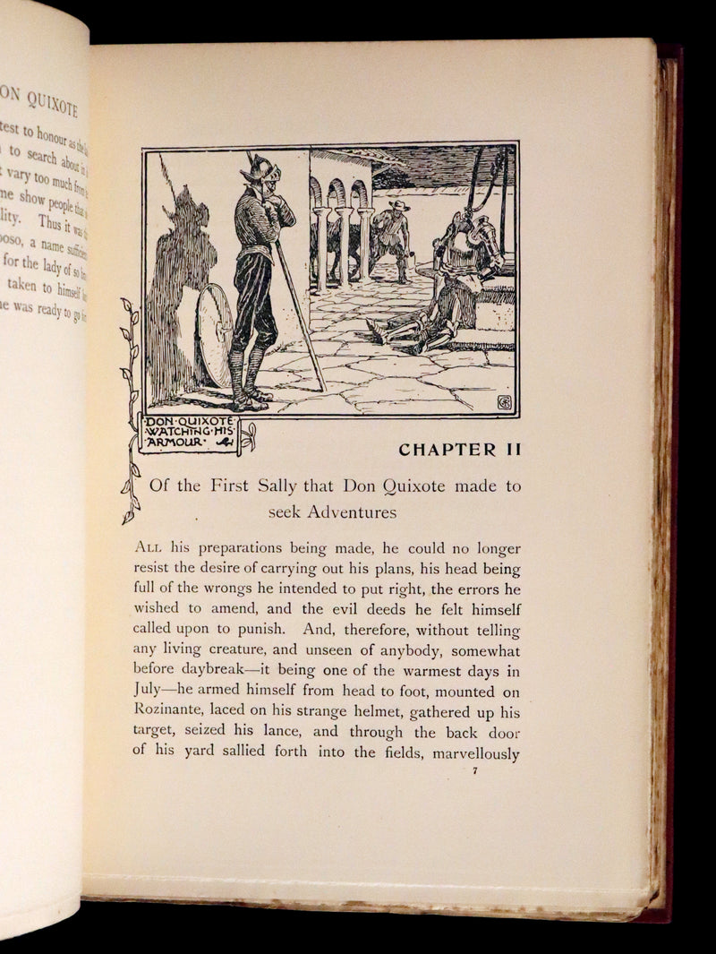 1900 Rare First Edition - Don Quixote De La Mancha by Cervantes illustrated by Walter Crane.