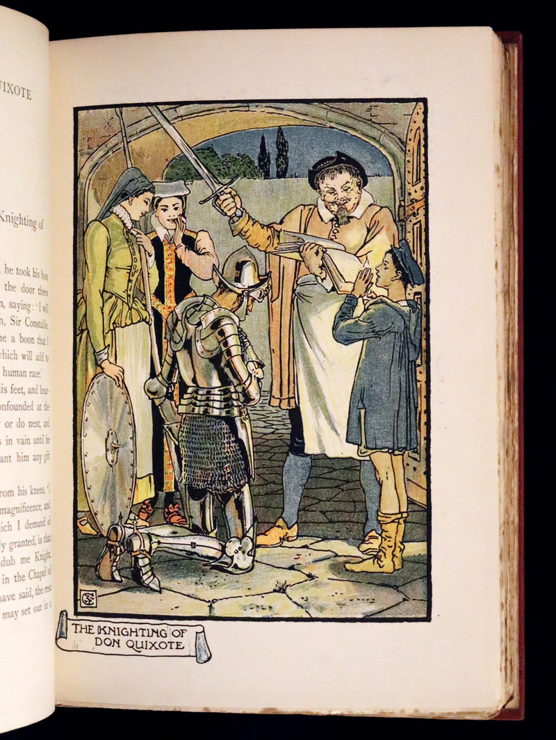 1900 Rare First Edition - Don Quixote De La Mancha by Cervantes illustrated by Walter Crane.
