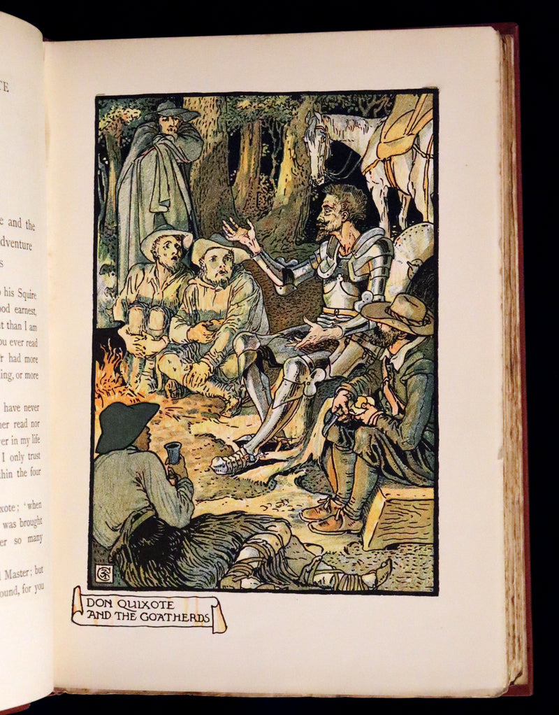 1900 Rare First Edition - Don Quixote De La Mancha by Cervantes illustrated by Walter Crane.