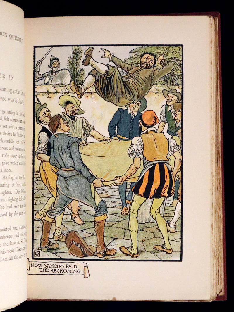 1900 Rare First Edition - Don Quixote De La Mancha by Cervantes illustrated by Walter Crane.