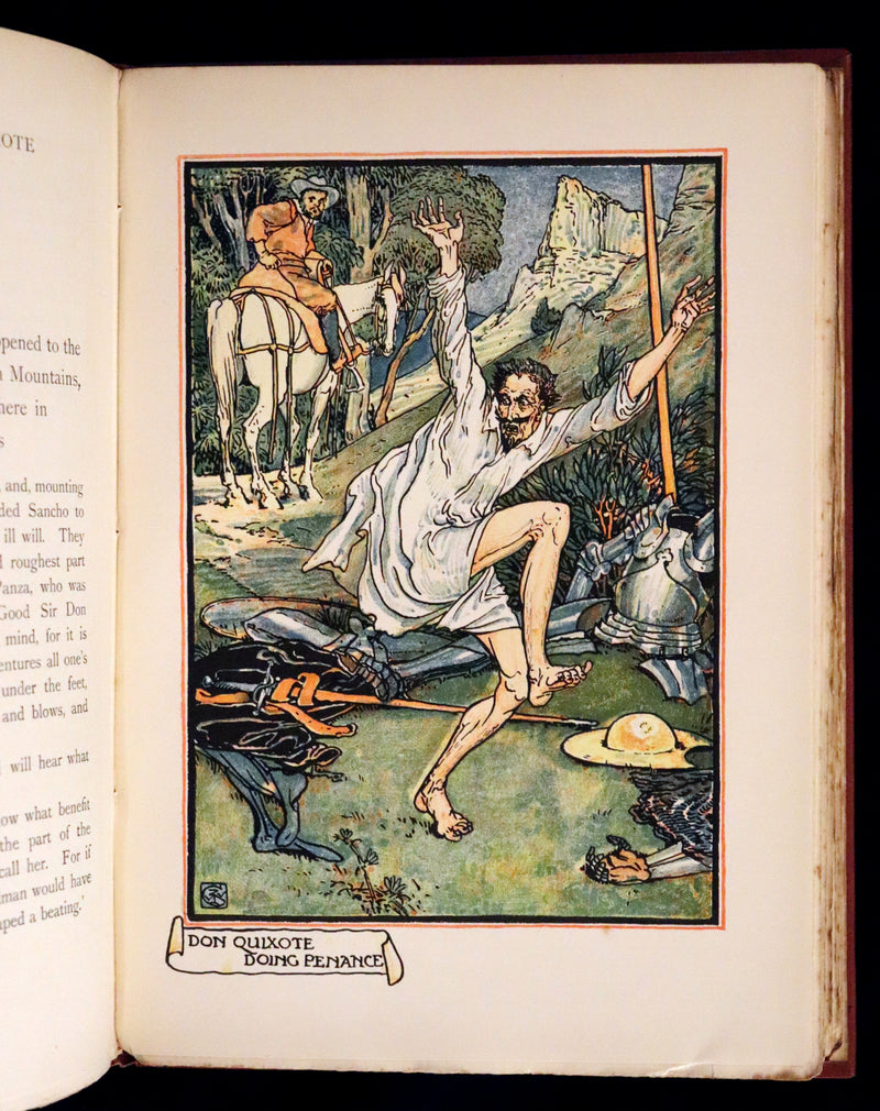 1900 Rare First Edition - Don Quixote De La Mancha by Cervantes illustrated by Walter Crane.