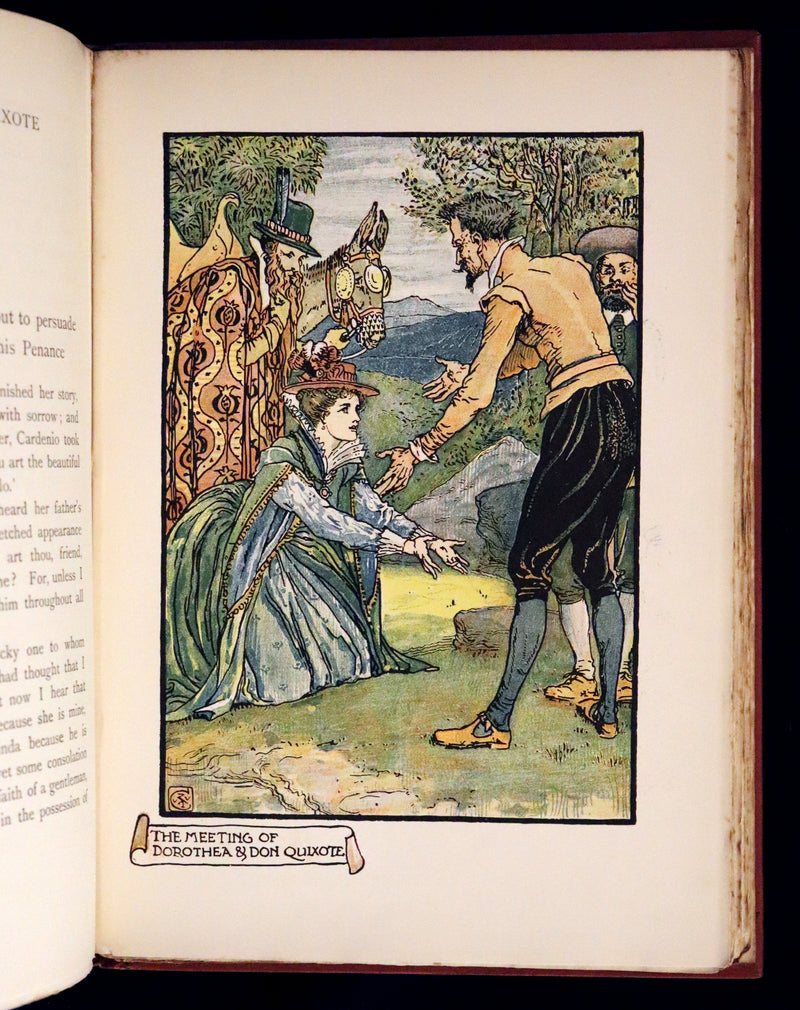 1900 Rare First Edition - Don Quixote De La Mancha by Cervantes illustrated by Walter Crane.