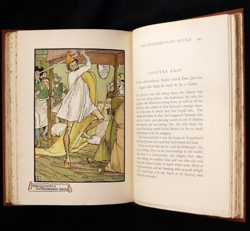 1900 Rare First Edition - Don Quixote De La Mancha by Cervantes illustrated by Walter Crane.