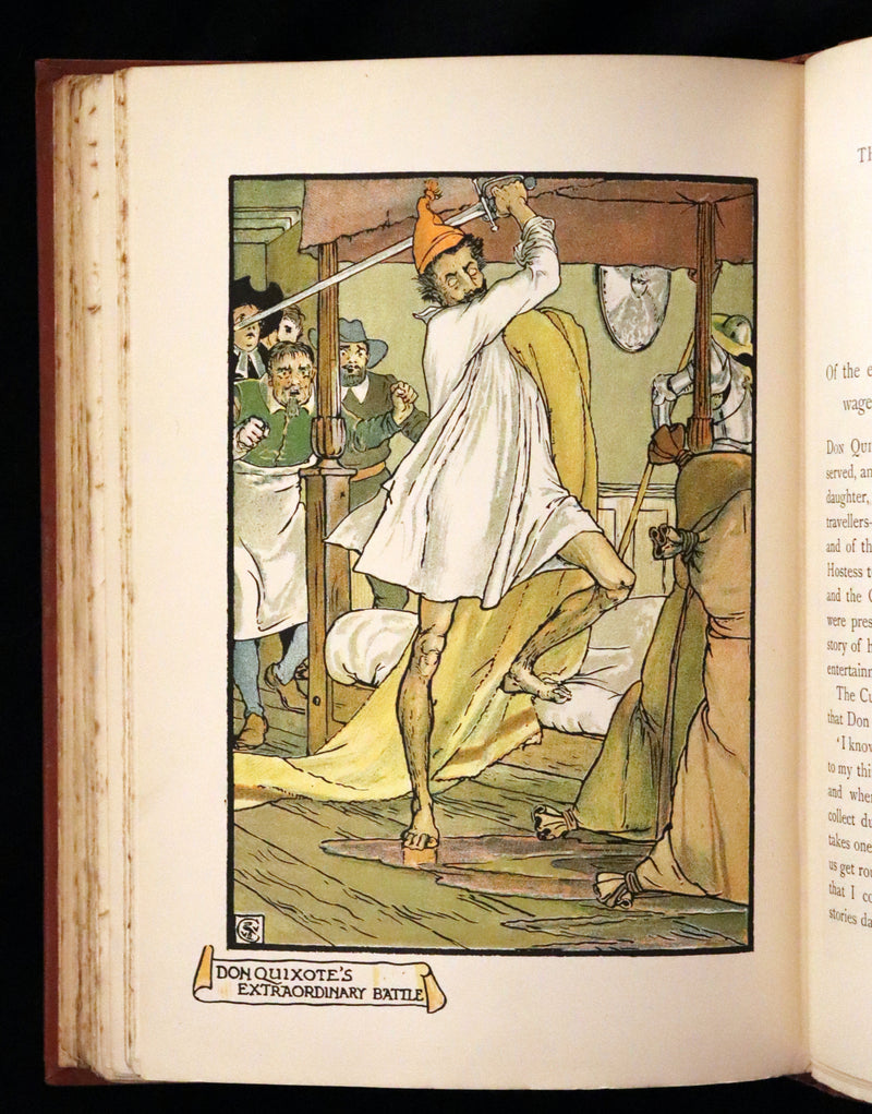 1900 Rare First Edition - Don Quixote De La Mancha by Cervantes illustrated by Walter Crane.